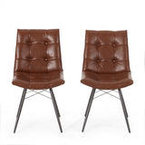 Contemporary Tufted Dining Chairs with Toothpick Legs, Set of 2 - NH843413