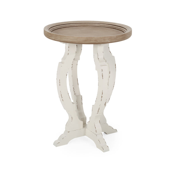 French Country Accent Table with Round Top - NH491313