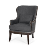 Contemporary Upholstered Accent Chair with Nailhead Trim - NH375513