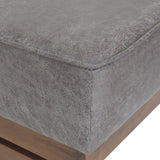 Modern Microfiber Cocktail Ottoman with Wood Frame - NH085213