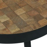 Modern Industrial Handcrafted Mango Wood Coffee Table, Natural and Black - NH677413