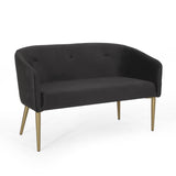 Modern Glam Tufted Velvet Loveseat - NH694413