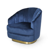 Modern Glam Channel Stitch Velvet Club Chair - NH628413