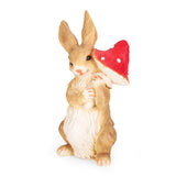 Outdoor Rabbit Garden Statue, White and Brown - NH889413