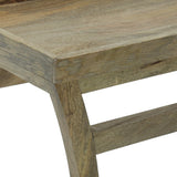 Rustic Handcrafted Mango Wood Console Table, Natural - NH758413