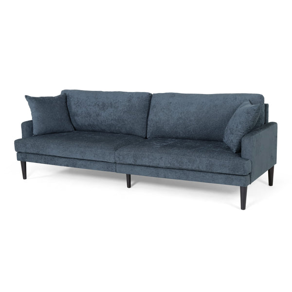 Contemporary 3 Seater Fabric Sofa with Accent Pillows - NH899213