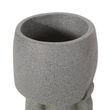 Outdoor Polynesian Decorative Planter, Stone Gray - NH953413