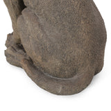 Outdoor Dog Garden Statue, Dark Brown - NH163413