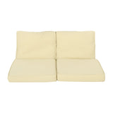 Outdoor Water Resistant Fabric Loveseat Cushions with Piping - NH864313