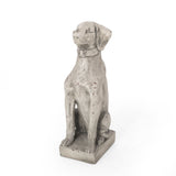 Outdoor Dog Garden Statue, Antique White - NH263413