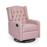 Contemporary Tufted Wingback Swivel Recliner - NH918413