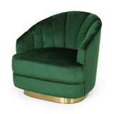 Modern Glam Channel Stitch Velvet Club Chair - NH628413