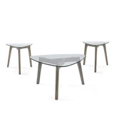 Mid-Century Modern Table Set with Glass Top - NH429313